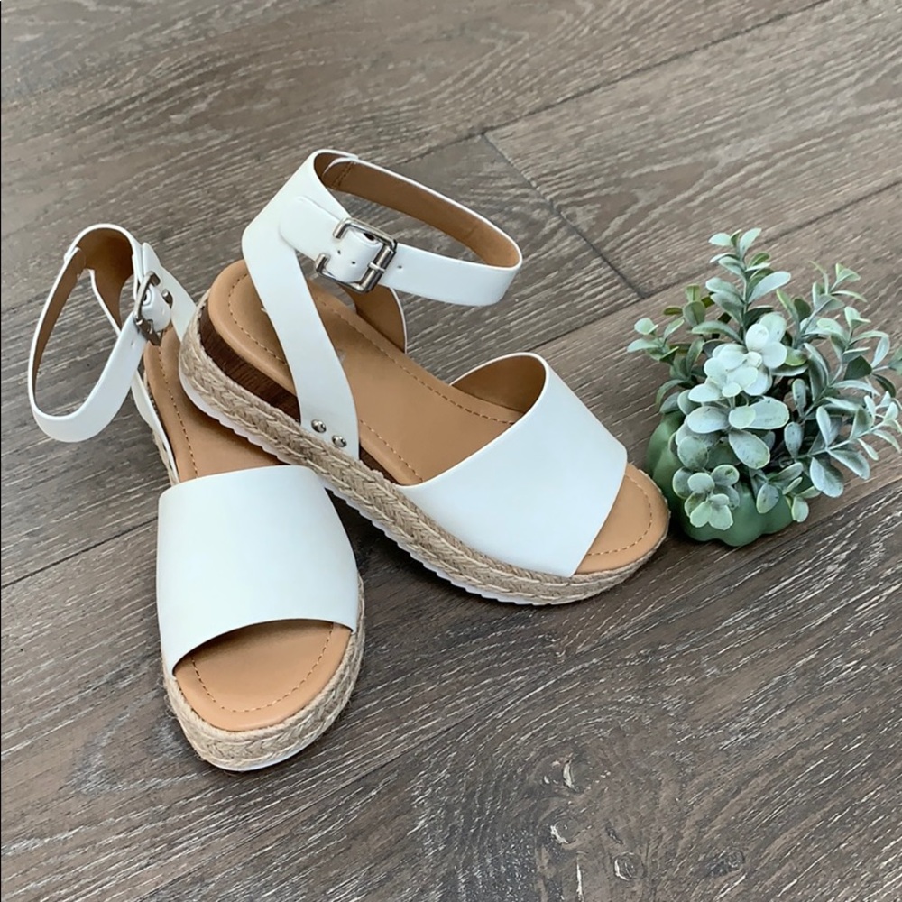 ✨JOSIE Platform Espadrille Sandals -OFF WHITE